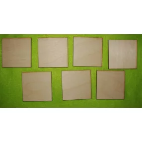Natúr fa Négyzet tábla	 7db/csomag	10x10cm