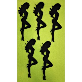 Kicsi álló csajos  dísz	5 db/ csomag	15x5cm 