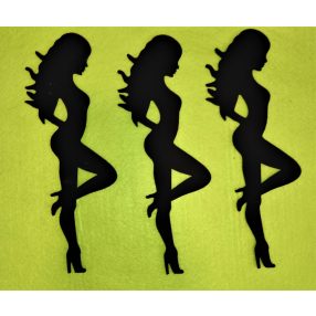 Álló csajos  dísz	3 db/csomag	21.5x8cm 