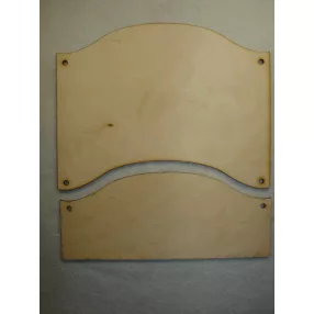 Natúr fa  tábla íves 2 részes	1szett	23x24,5cm  