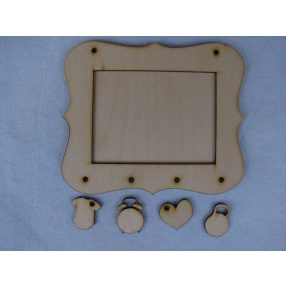   LAPRASZERELT ,Natúr fa Baba érkezett képkeret	 1 szett	18x15cm  