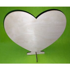 Natúr fa Szív  talpal 	1db	30x27cm 