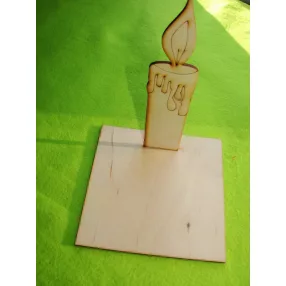   Natúr fa Talpas Gyertya rajzos	1db	20x4,5 gyertya , talp 15x15 cm 