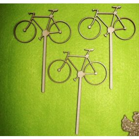 Natúr  fa  Beszúrós kerékpár 3db/csomag		8x11,5cm 