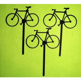 Fekete fa  Beszúrós kerékpár	3db/csomag	8x11,5cm