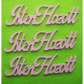 Rózsaszín  fa isten hozott	3db/csomag	15x5cm 