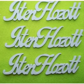   Világoskék  fa isten hozott	3db/csomag	15x5cm vastagság 3mm 