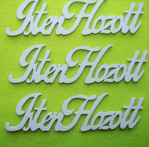 Világoskék  fa isten hozott	3db/csomag	15x5cm vastagság 3mm 