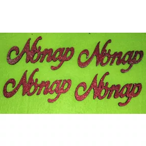 Piros csillámos fa Nőnap	4db/csomag	9,5x5cm  