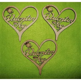  Natúr fa valentin nap szivben	3db/csomag	10x10