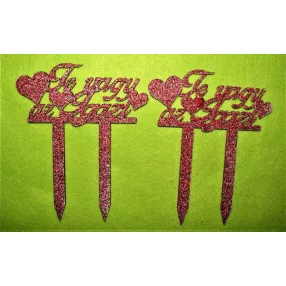   Csillámos fa Beszúrós Te vagy az igazi	2db/csomag	11x13,5cm  