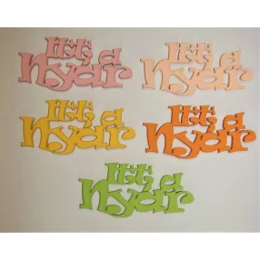 Vegyes színü fa Itt a  nyár	5db/csomag	8x3,7cm 