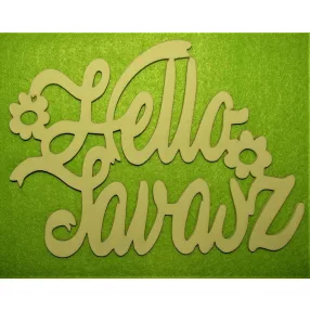 Citromsárga  fa Hello tavasz	1db	14,5x20cm