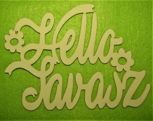 Citromsárga  fa Hello tavasz	1db	14,5x20cm