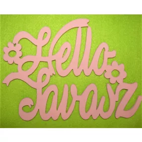 Rózsaszín fa Hello tavasz	1db	14,5x20cm 