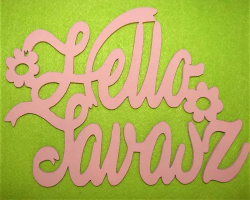 Rózsaszín fa Hello tavasz	1db	14,5x20cm 