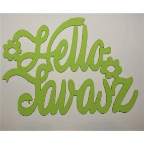 Világoszöld fa Hello tavasz	1db	14,5x20cm 