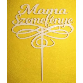   Fehér színű ,fa  alapú HDF(nem tömörfa)  Mama szemefénye	1db	15x19cm 