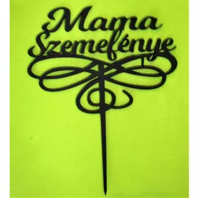   Fekete színű,nyír rétegelt lemez Mama szemefénye	1db	15x19cm 