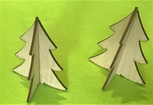 Natúr,nyír rétegelt lemez fenyőfa 3d	 2 szett 10x8,5cm  
