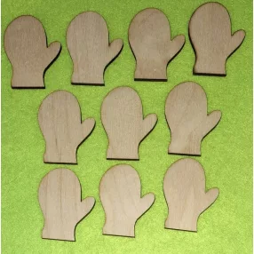 Natúr,nyír rétegelt lemez kesztyű 5cm 	5x5cm 10db/csomag