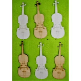   Natúr és Fehér színű ,fa  alapú HDF(nem tömörfa)  hegedű	10x3,5 cm  6db/csomag