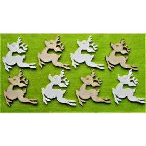   Vegyes színű ,fa alapú HDF(nem tömörfa)  ugró szarvas	8db/csomag	8x8cm  