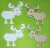 Vegyes színű ,fa alapú HDF(nem tömörfa)  Dámszarvas	4db/csomag	10x10cm 