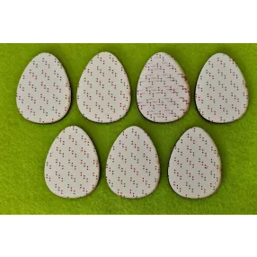 Nyomtatott Fa  Piros pettyes tojás	7db/csomag	4,5x6cm 