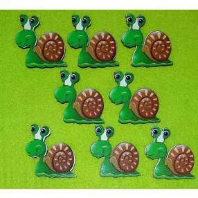 Nyomtatott fa Zöld csiga	8db/csomag	4,5x5cm 