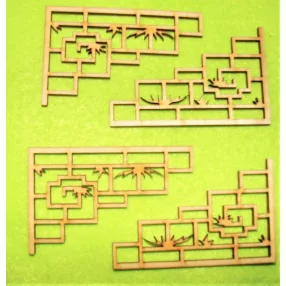 Natúr fa  Sarokdísz	4db/csomag	7x4,5cm 