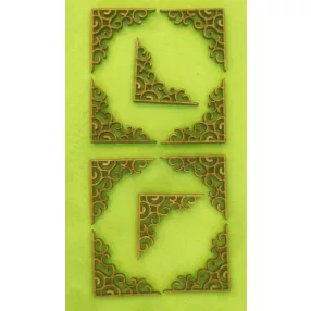 Natúr fa  Sarokdísz	10db/csomag	4,5x4,5cm 