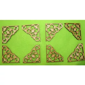 Natúr fa  Sarokdísz	8db/csomag	4,5x4,5cm