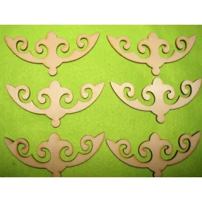 Natúr fa   díszítőív	6db/csomag	10,5X5cm 