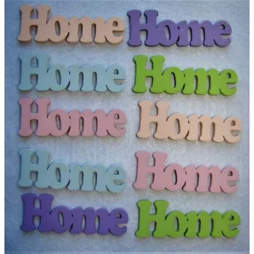 Vegyes színü  fa Home 10db/csomag	7x2,5cm  