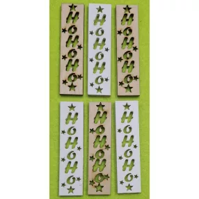    Fehér és natúr színü   ,Nyír rétegelt lemeznatúr ,Natúr,nyír rétegelt lemez HoHoHo	6db/csomag	2x8cm  