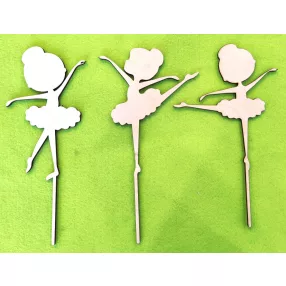   Natúr,nyír rétegelt lemez Balerina beszúrós  1 szett		12x19cm 11x22cm9x22 