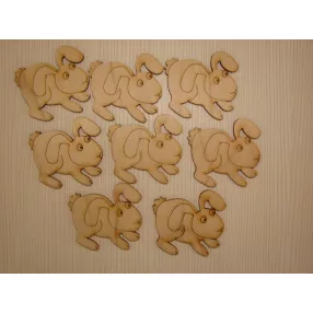 Natúr fa ijedt   nyuszi 6,5x6cm 8db/csomag