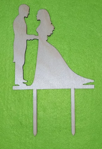 Natúr,nyír rétegelt lemez  beszúrós dísz Szemben álló pár	1db 	12x20cm vastagság 3mm	