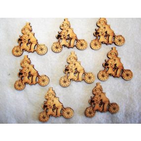 Natúr fa Kerékpáros pár	8db/csomag	5x4,5cm