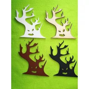 Vegyes színű fa Szellemfa Balra dőlt 	4db/csomag	11x11cm 