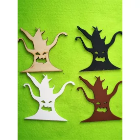 Vegyes színű  fa Szellemfa Integetős 	4db/csomag	10x9cm