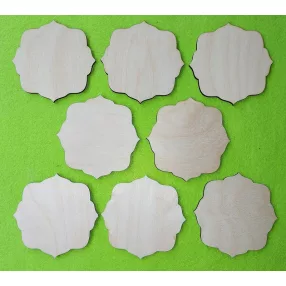Natúr,nyír rétegelt lemez Tábla 8db/csomag	9x9cm  
