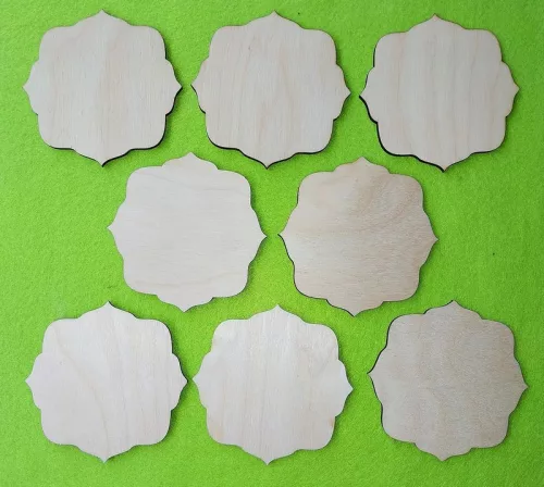 Natúr,nyír rétegelt lemez Tábla 8db/csomag	9x9cm  
