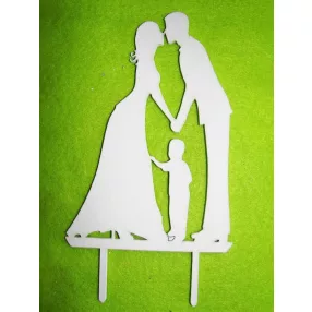   Fehér színű ,fa  alapú HDF(nem tömörfa)  Beszúrós Pár kis fiúval 	1db	10x18cm  