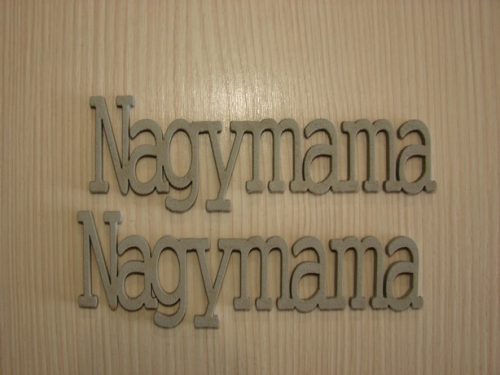 Szürke fa Nagymama 12x4cm 