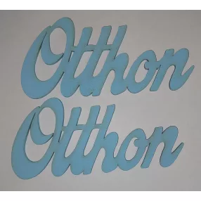  Világoskék fa Otthon	 15x7cm 