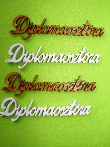 Fehér és natúr fa Diplomaosztóra	5db/csomag	9,5x3,5cm vastagság 3mm	550ft