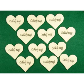 Fehér fa Csókolj meg!	12db/csomag	4x4,5cm 