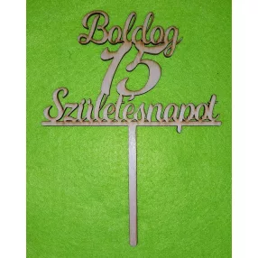   Natúr,nyír rétegelt lemez Beszúrós Boldog születésnapot 15-ös1db	1db	13x17cm 